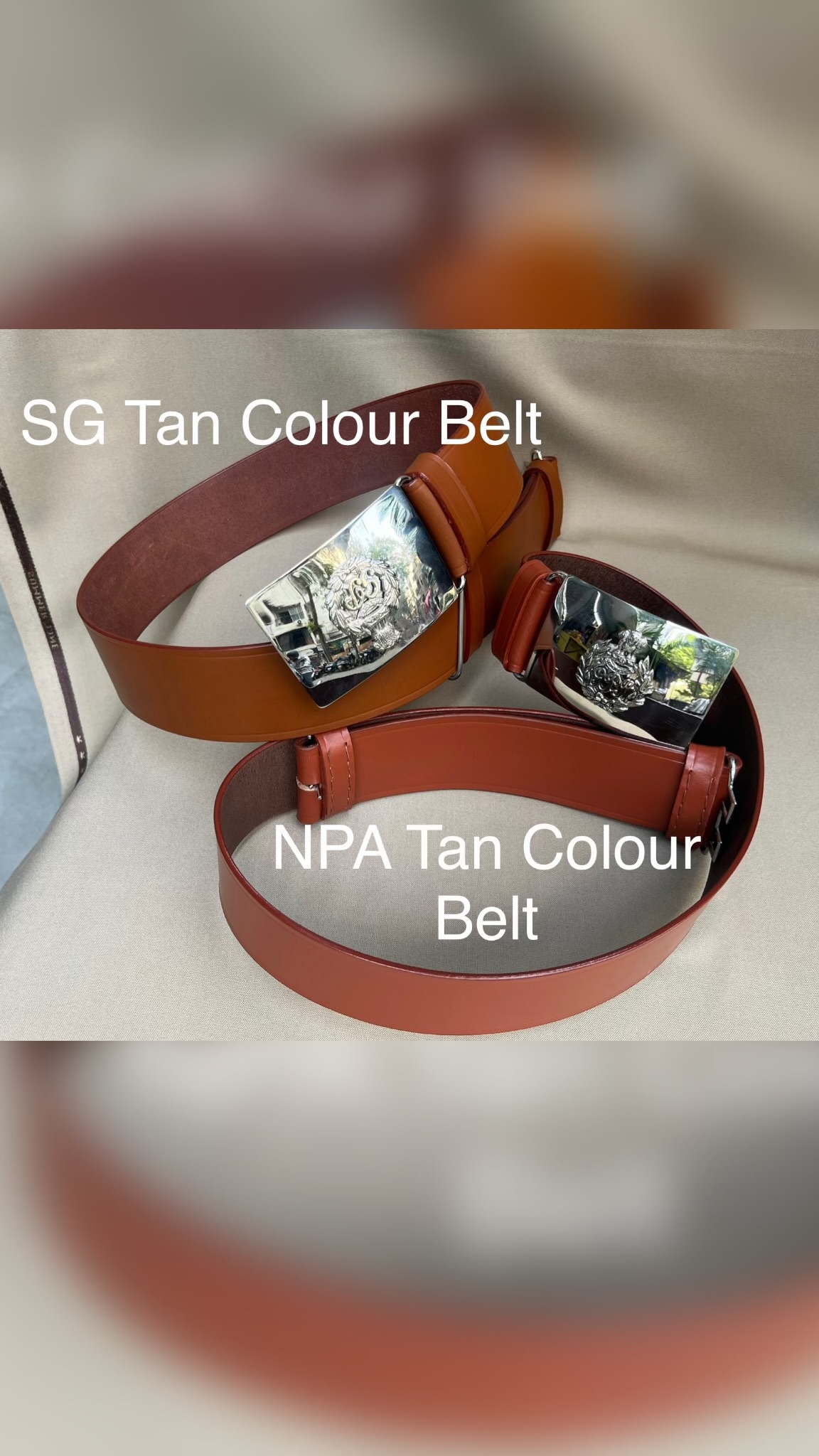 SG DUTY BELT TAN LEATHER